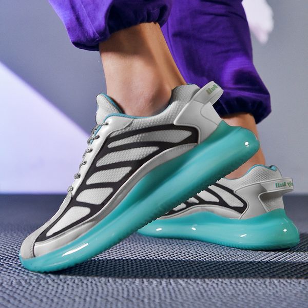 

464748 size mens large size cross-border popcorn bottom luminous coconut shoes youth couple casual running trendy shoes, Black;white