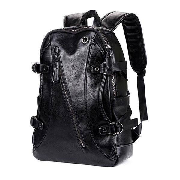 

school bags fashion custom brand pu stylish backpack men