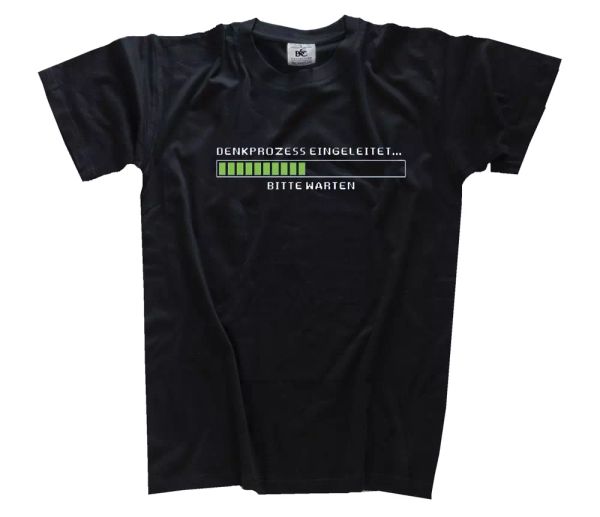 

thinking process-please wait please wait for slow thinkers t-shirt s-3xl, White;black