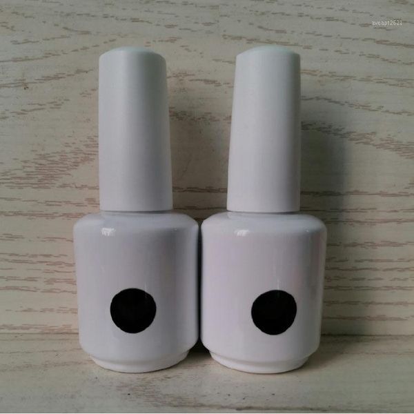 

storage bottles & jars 15ml white glass nail polish bottle with lid brush beauty oil vials empty nutrition refill containers