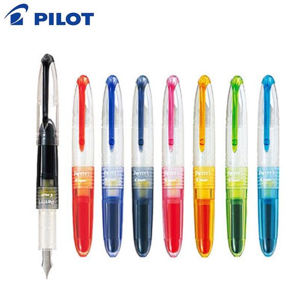 

fountain pens pilot spn-20f/irf-10spn petit1 mini pen - fine nib transparent colorful ink wrting supplies(1 3 sac)