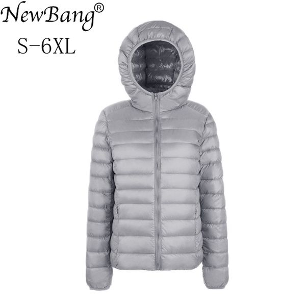 

Women's super light down coat, portable windbreaker, large size 6xl, Black