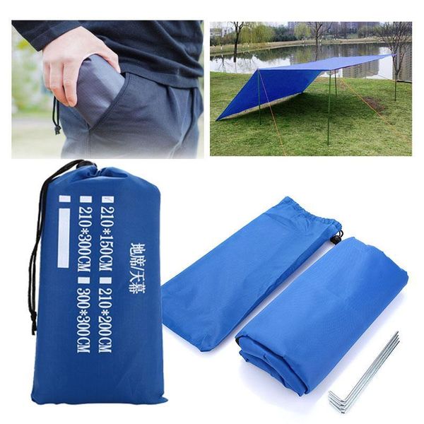 

outdoor pads camping carpet 210d picnic mat travel rugs 210*150cm folding beach mattress canopy large tent cloth sandless backing