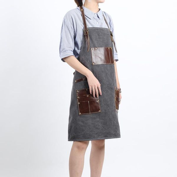 

backpack retro tool apron wear-resistant carpenter painter canvas painting