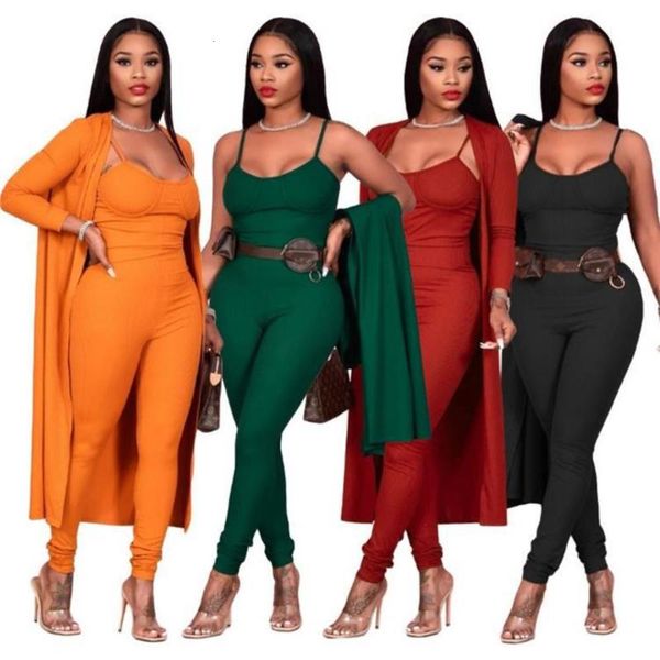 

women's clothing autumn and winter 2021 new fashion casual jumpsuit + coat, Black;white