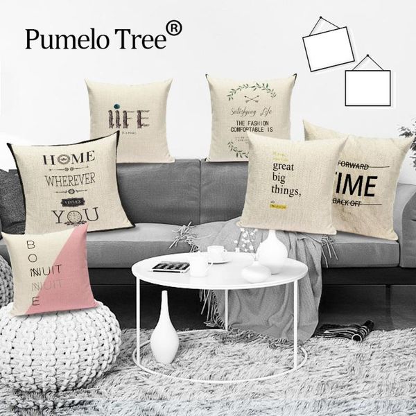 

letter love cushion cover time alphabet pillow case home feather drifting bottle bedroom bed decor polyester cojines cushion/decorative