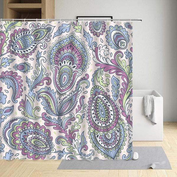 

shower curtains classical nationality style curtain plants pine tree pattern flower leaves cloth bathroom decor bath screen with hooks