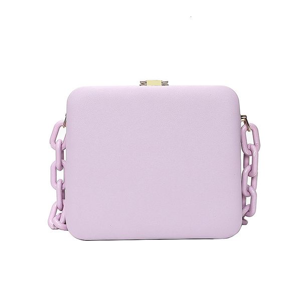 

evening bag 2021 korean fashion pu lock acrylic plastic large chain single shoulder slant span women's box doctor's