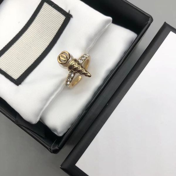 

original brand designer vintage ice cream pearl opening rings temperament ladies men fashion jewelry party gifts, Silver