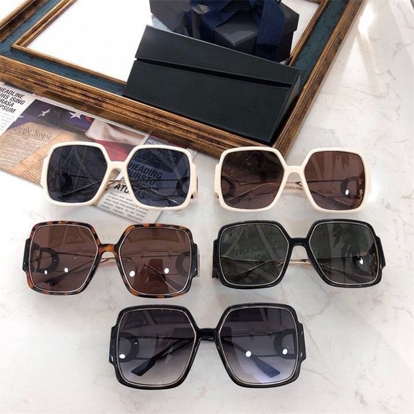 

design sunglasses net red ins same female montaigne2 large box trend, White;black