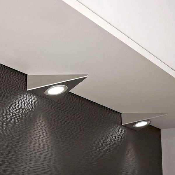 

wall lamp 1pc kitchen under cabinet triangle led light stainless steel downlight cool whie