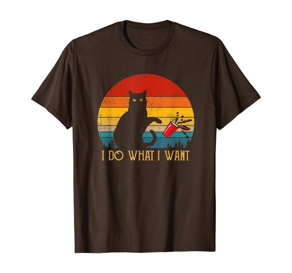 

mens womens t shirt tee i do what i want cat, White;black
