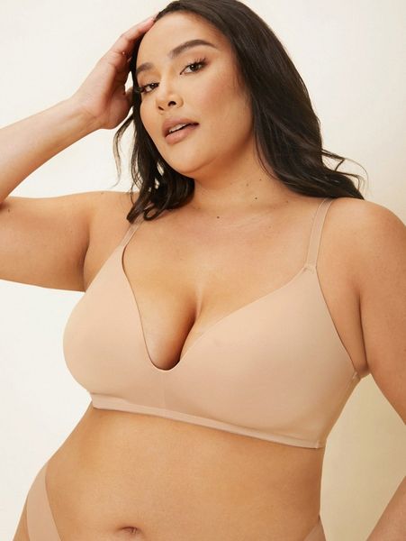 

luvlette plus plain bralette 84sl#, Black;white