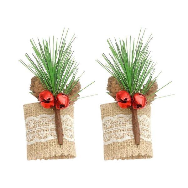 

napkin rings 2pcs xmas holders christmas pine needles clasps buckles