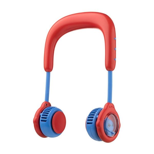 

electric fans cartoon portable hanging neck fan mini air cooler usb rechargeable small cooling 95ac