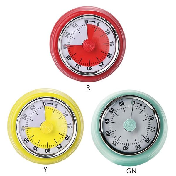 Timer Mechanischer visueller Timer Kleiner magnetischer Küchen-Countdown mit lautem Alarm für Kinder und Erwachsene Backen Kochen