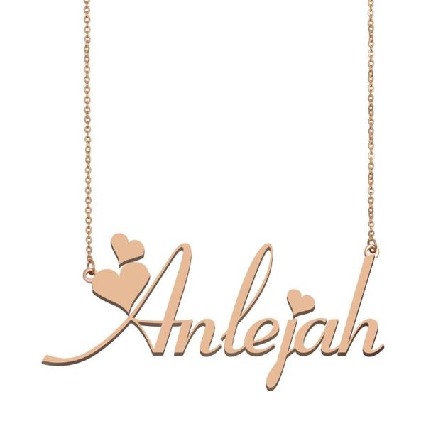 

pendant necklaces anlejah name necklace, custom necklace for women girls friends birthday wedding christmas mother days gift, Silver