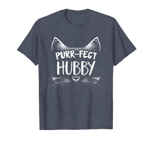 

purr-fect hubby kitty cat matching family t-shirt, White;black