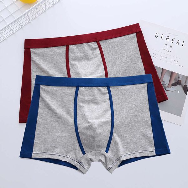 

shuai kushen underwear size division men's underwear cotton u convex breathable middle waist flat angle short head, Black;white