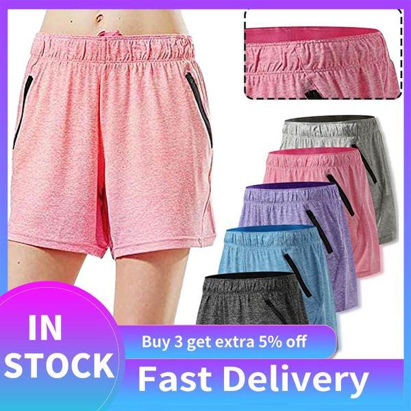 

5pcs sport yoga shorts solid mid cotton high waist active casual beach fitness workout gym running sports outfit