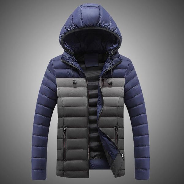 

men's down & parkas men 2021 winter brand casual warm thick waterproof jacket coat snow outwear windproof hat, Black