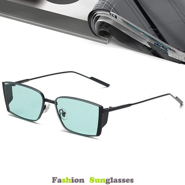 

sunglasses 2021 square pc lens metal frame with small side shield uv400 protection shades glasses, White;black