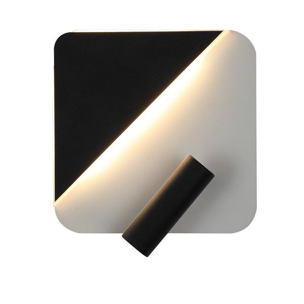 

wall lamp modern led nordic simple lights bedroom round square livingroom reading spot light with double switch can rotate