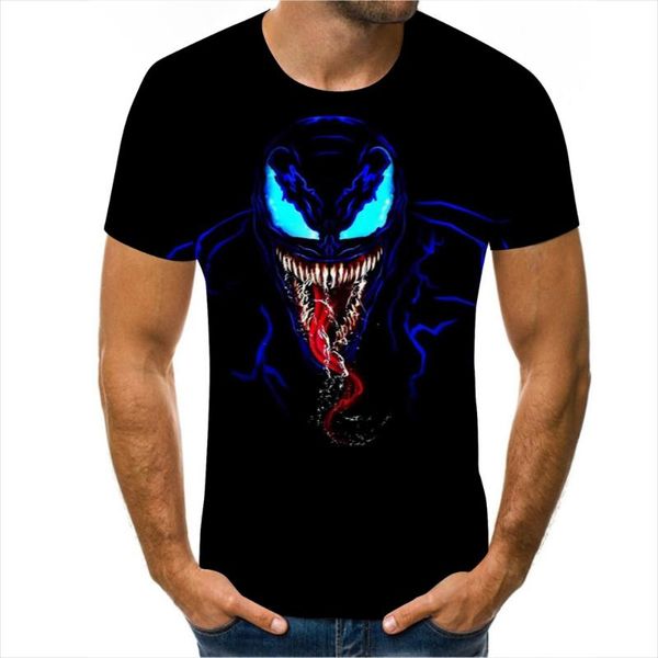 

men's t-shirts summer and women's 3d printing movie characters fashion casual women men harajuku, White;black