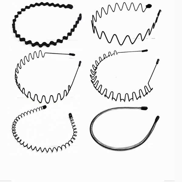 

hairpin fashion hoop black wave steel wire spring bath, Black;brown