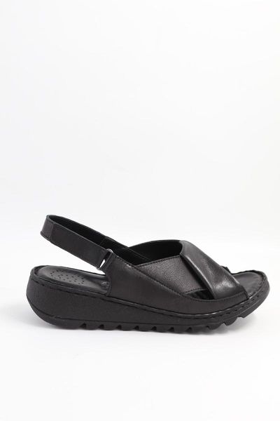

sandals women's black genuine skin 0791018