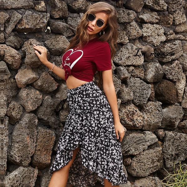 

skirts 2021 women summer skirt casual chiffon womens fashion bohemian, Black