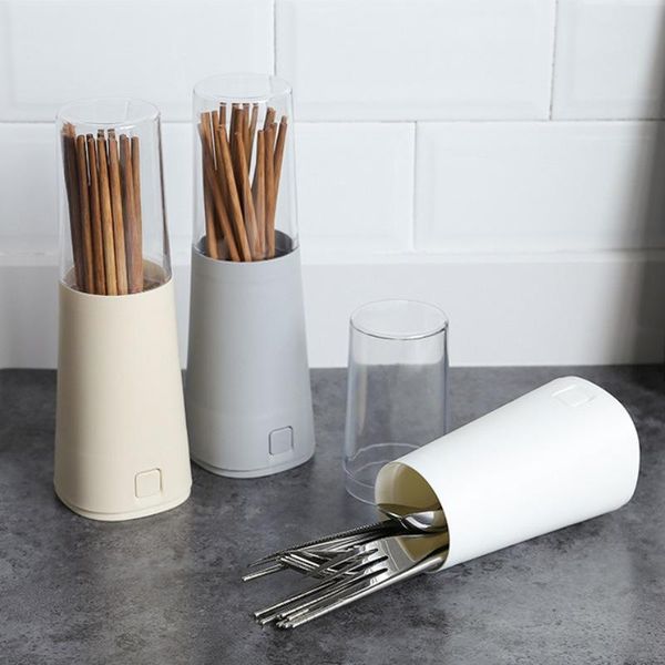 

storage bottles & jars plastic detachable chopsticks spoon fork drying rack flatware organizer home kitchen supplies drain box