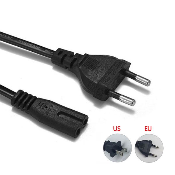 1.2M 2 Pin Prong Cavo UE Cavo di alimentazione Cavi per console C7 Figura 8 AU Cavi US UK per Samsung XBOX PS4 Laptop Notebook TV Stampante