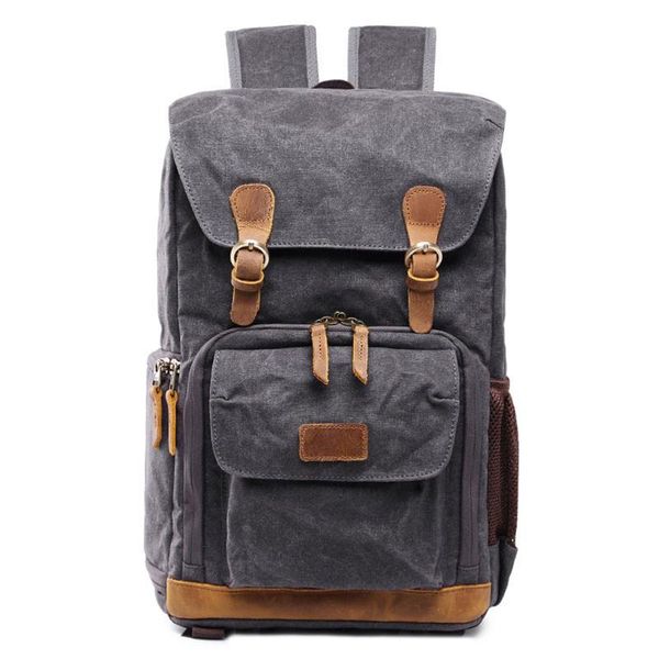 

backpack camera canvas waterproof pography bag outdoor wear-resistant large case men for 15" lap-wt