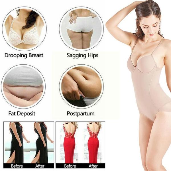 

women's shapers conjoined body corsets bodywear postpartum breast belly corset waist bra support belt adjustable z7j9, Black;white