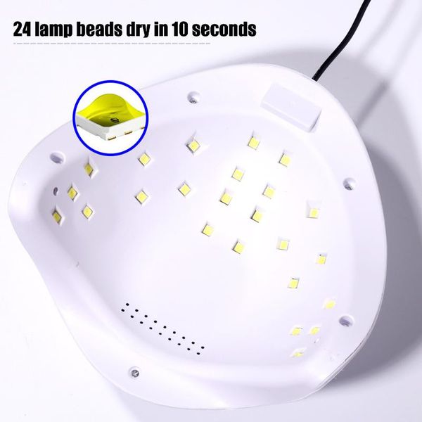 

led nails lamp with lcd display & 4 levels adjustable 48w usb gel polish smart manicure device for diy nail beauty dryers
