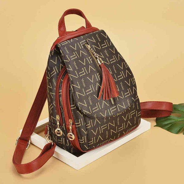 

backpack multi-functional chest bag women's dual-purpose double shoulder wear-resistant fashion middle-aged and old single