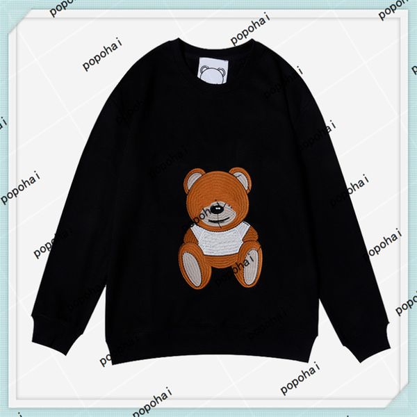 

mens hoodies couples casual pullover long sleeve street hip hop cotton big fit for womens designers hooded stylist sweatshirt jumpers, Black