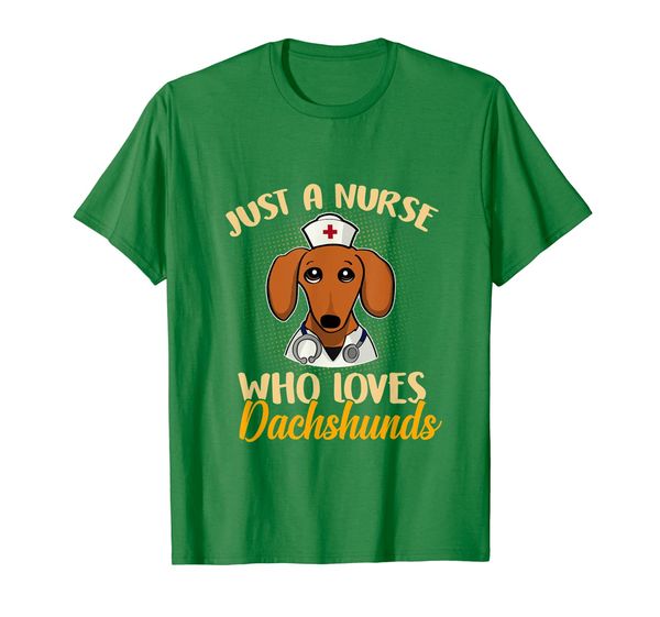 

funny doxie t-shirt with sweet nurse like dog friend as gift, White;black