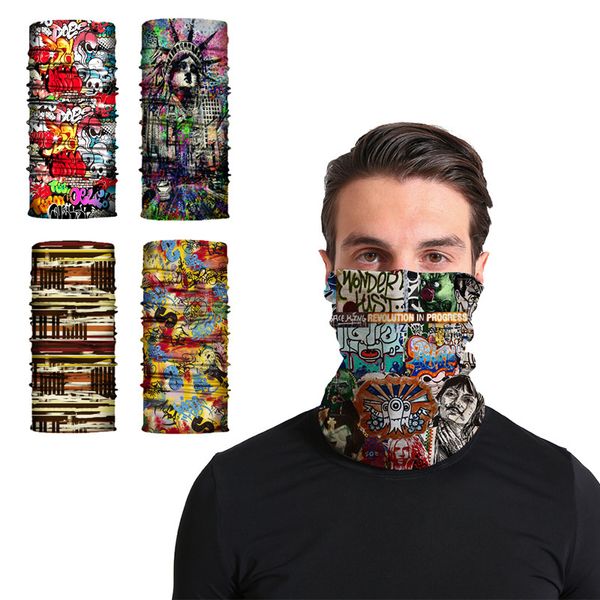 

graffiti aoliang magic scarf street mask ear protection windproof bandana outdoor sunscreen riding hat