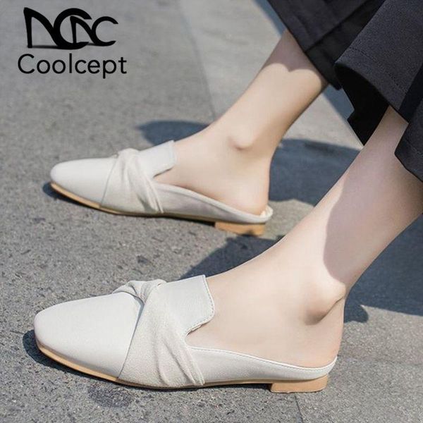 

dress shoes coolcept spring summer women thick low heel sandals square lady casual solid color size 35-40, Black