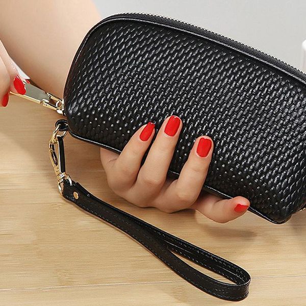 

wallets women wallet toiletry bag actor makeup clutch professional organizer bags handbags coin pocket purse, Red;black