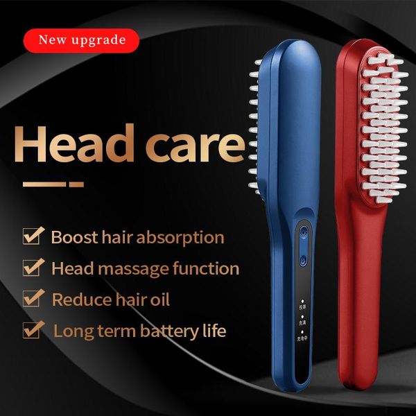 

hair brushes scalp massager comb vibration pon magnetic brush anti loss head care massage relief stress tool, Silver