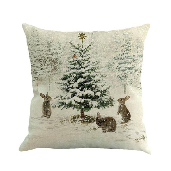 

home decor product 2021 christmas printing dyeing sofa bed cover cushion easter decoration pillow case