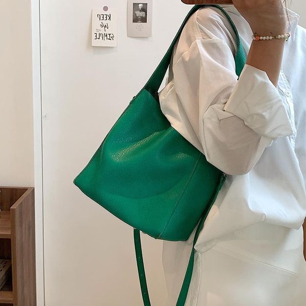 

evening bags small 2021 quality pu leather bucket crossbody womens simple designer luxury shoulder purses and handbag