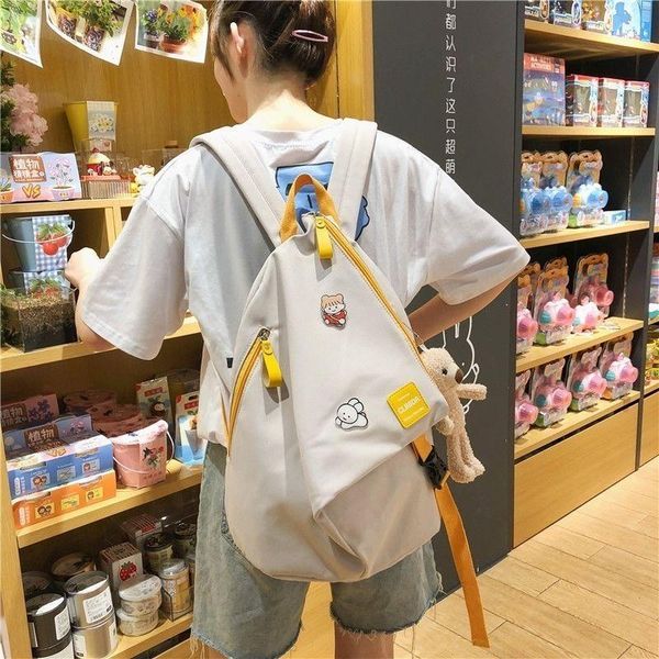 

backpack fashionable water-repellent personalized schoolbag 2021 outdoor outing student shopping large-capacity all-match