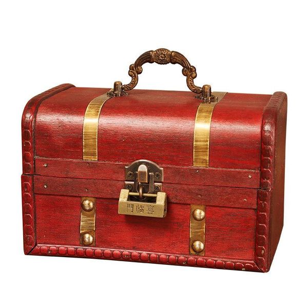 

jewelry pouches, bags nordic vintage wood storage box earrings necklace packaging deskretro organizer for girl gift, Pink;blue