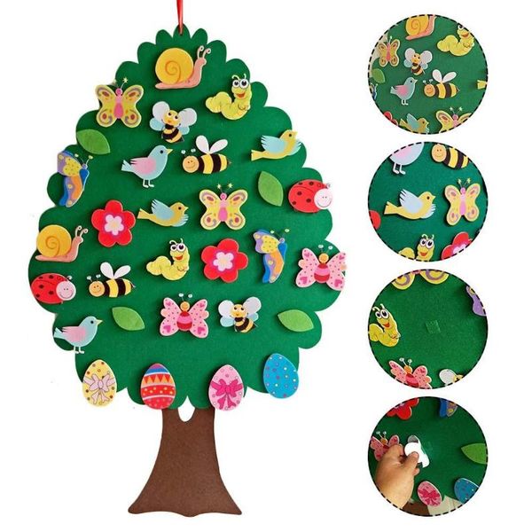 

party decoration 2021 easter children diy felt pendant children's room cartoon wall educational toy for kid