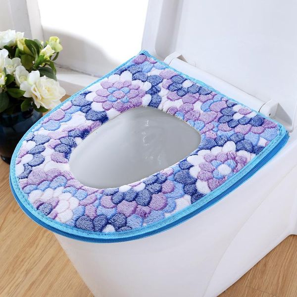 

toilet seat covers cover soft thicker warm plush lid pad home decoration bathoom closestool mat with zipper waterproof