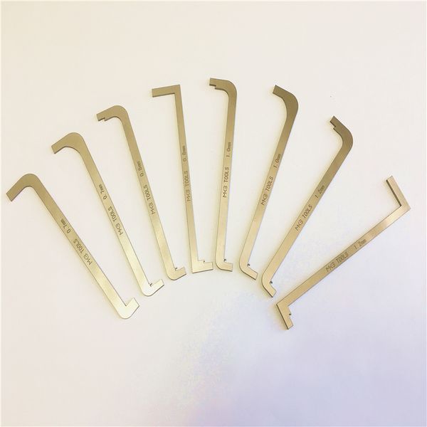 8 Teile/los MKB Werkzeuge Edelstahl Spanngriff Verriegelungshilfe Haken Extractor Kit Lock Pick Tool Schlüsselentferner Schlosserwerkzeuge China Supplies